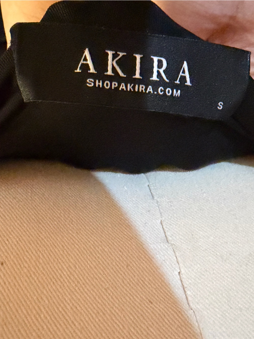 AKIRA Black Mini Dress with rhinestone tie Side Cutouts - Picture 12 of 12
